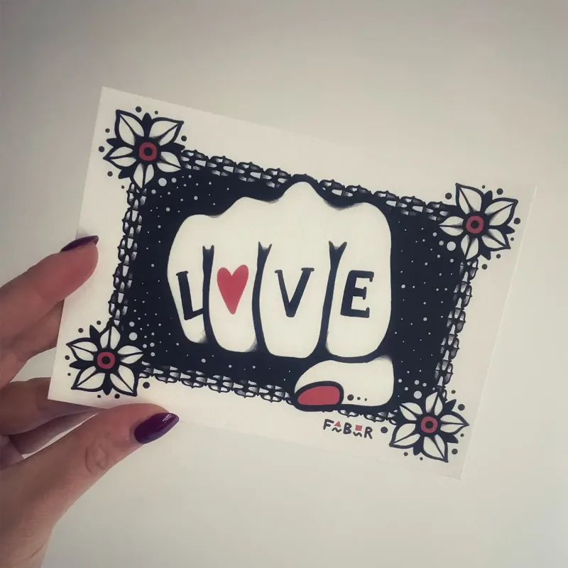 Carte postale gros gros LOVE