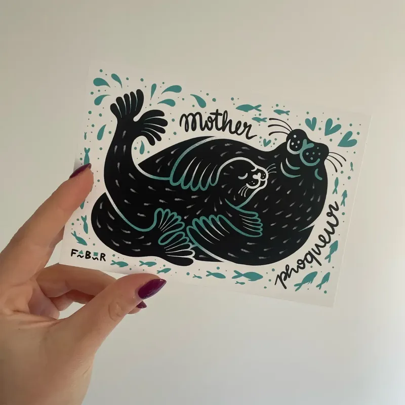 Carte postale Mother Phoqueur